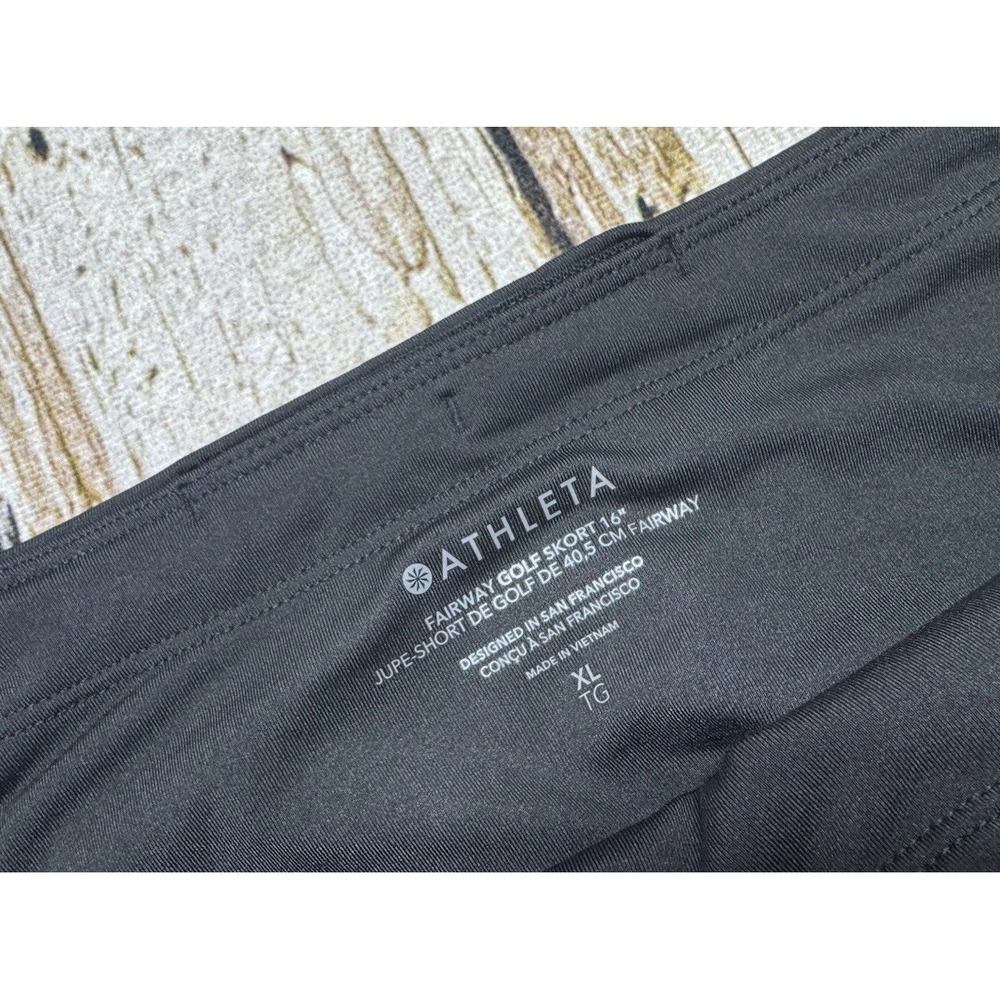 Athleta Black Fairway Golf Skort Skirt Active Athletic Outdoor Pickleball XL - Picture 2 of 6